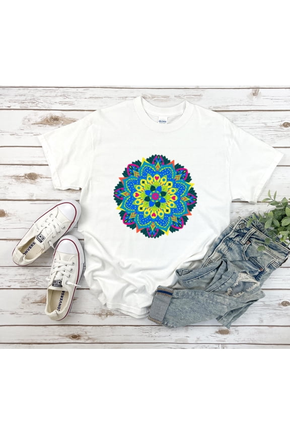 Mystical Mandala 01 Sacred Geometry Spiritual Yoga Zen Gift Unisex T-Shirt