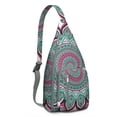 thumbnail image 1 of Mystical Mandala Sling Backpack&nbsp;- Vintage Ethnic Design Crossbody Shoulder Bag, RFID Protection for Travel, 1 of 4