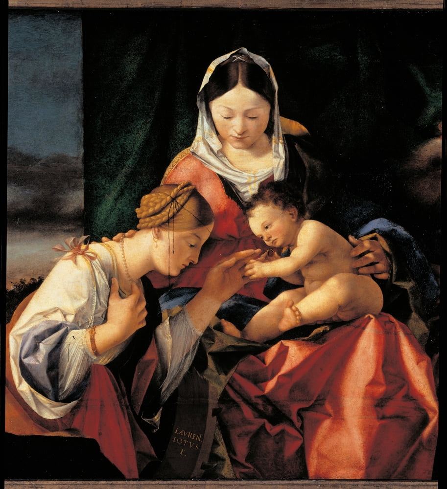 Mystical Marriage Of Saint Catherine Canvas Art - (24 x 36)
