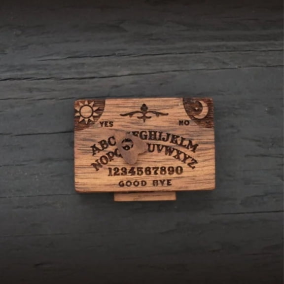 Mystical Miniature Ouija Board Wooden Decor Planchette Drawer Secret Storage Box Game