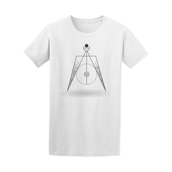 Mystical Minimal Design Moon T-Shirt Men -Image by Shutterstock, Male x-Large