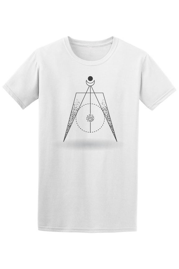 Mystical Minimal Design Moon T-Shirt Men -Image by Shutterstock, Male x-Large