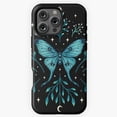 thumbnail image 1 of Mystical Moon Moth Turquoise Insect Phone Case for iPhone 16 15 14 13 12 11 Pro Max, 1 of 2