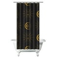thumbnail image 1 of Mystical Moon Sun Shower Curtain with Celestial Gothic Star Print, Golden Spiritual Astrology Pattern Waterproof Curtain with Hooks, Cosmic Night Aesthetic for Guest or Dorm Bathroom, 1 of 5