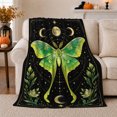thumbnail image 1 of Mystical Moth Moon Phase Gothic Art Festive Celestial, Festive Celestial Art Scene, Warm Flannel Blanket for Sunroom and Reading Nook, Garden Lovers Housewarming Gift, Festive Home Decor, 1 of 9