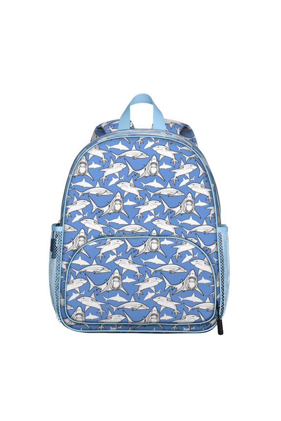 Mystical Nautical Whale Student Backpack - Waterproof and Lightweight School Bag with Abstract Ocean Marine Life and Tropical Sea Cartoon Print
