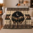 thumbnail image 1 of Mystical Night Mountain Crescent Moon Landscape Forest Diamond, Peaceful Mountain Lake Scene, Warm Flannel Blanket for Cabin and Lodge, Outdoor Lovers Camping Gift, Artistic Home Decor, 1 of 9