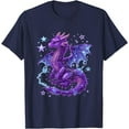 thumbnail image 1 of Mystical Purple Dragon Magical Creature Unisex T-Shirt for Men Women Kids Toddler,Navy Color,Size 3XL, 1 of 5