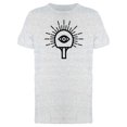 thumbnail image 1 of Mystical Racket With Eye T-Shirt Men -Image by Shutterstock, Male XX-Large, 1 of 2