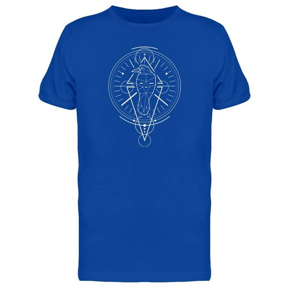 Mystical Raven Geometry Symbol T-Shirt Men -Image by Shutterstock, Male Medium