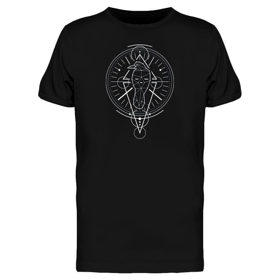 Mystical Raven Geometry Symbol T-Shirt Men -Image by Shutterstock, Male Medium