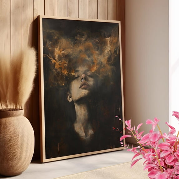 Mystical Smoke Face Woman Moody Dark Smoky Victorian Aesthetic Vintage ...