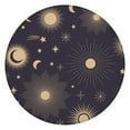 thumbnail image 1 of Mystical Star and Moon Round Table Cover - Vintage Celestial Print Waterproof Elastic Edge Cloth for 52 Inch Tables, Easy Clean, 1 of 6