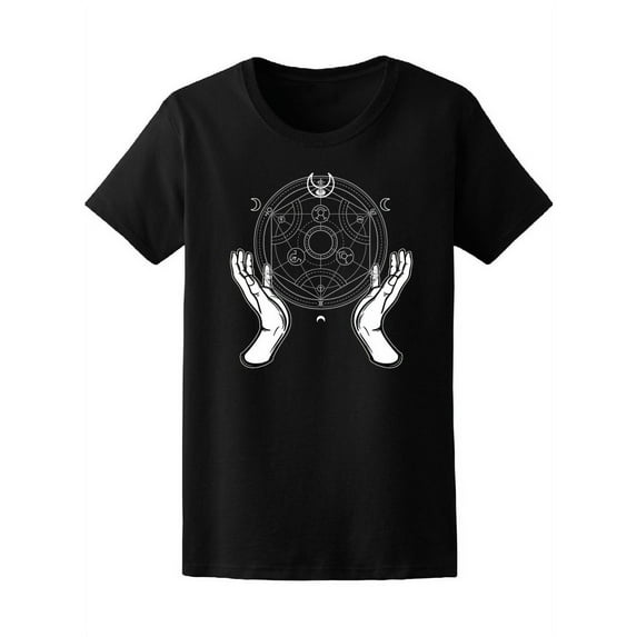 Mystical Symbol Sacred Geometry T-Shirt Women -Image by Shutterstock, Female x-Large