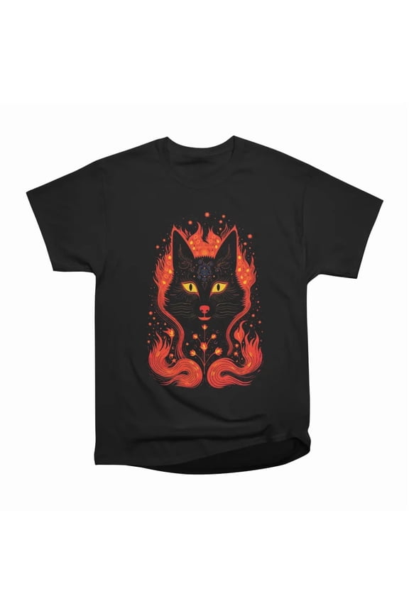 Mystical Tarot Master Fire Fox T-Shirt Tee Gift For Him Merch For Her Apparel For Friend