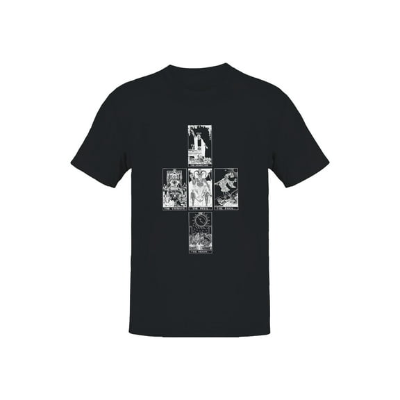 Mystical Tarot Spread in Black and White Men's T-shirt