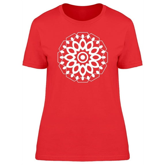 Mystical White Mandala T-Shirt Women -Image by Shutterstock, Female Large
