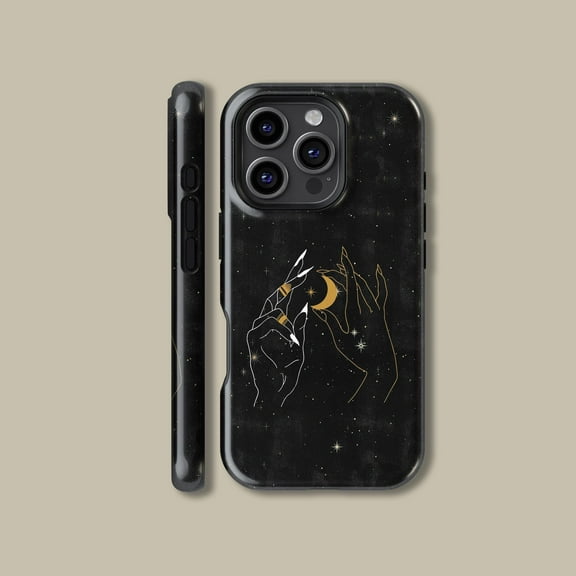 Mystical Witchy Moon Hand Case for iPhone Samsung Magic