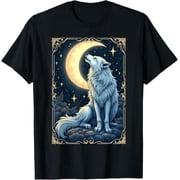 Mystical Wolf Art Moon Celestial Wolf Under Moonlit T-Shirt