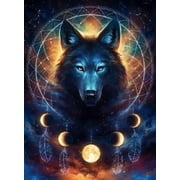 Mystical Wolf Dreamcatcher Throw Blanket 50" x 60" Wolf Blanket