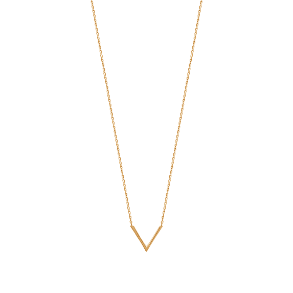 Mystigrey Aria 18K Gold Plated V Necklace for Women