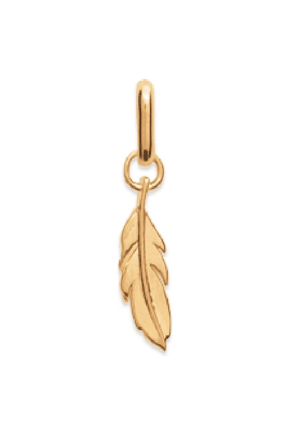 Ariel Feather 18K Gold Plated Pendant for Women
