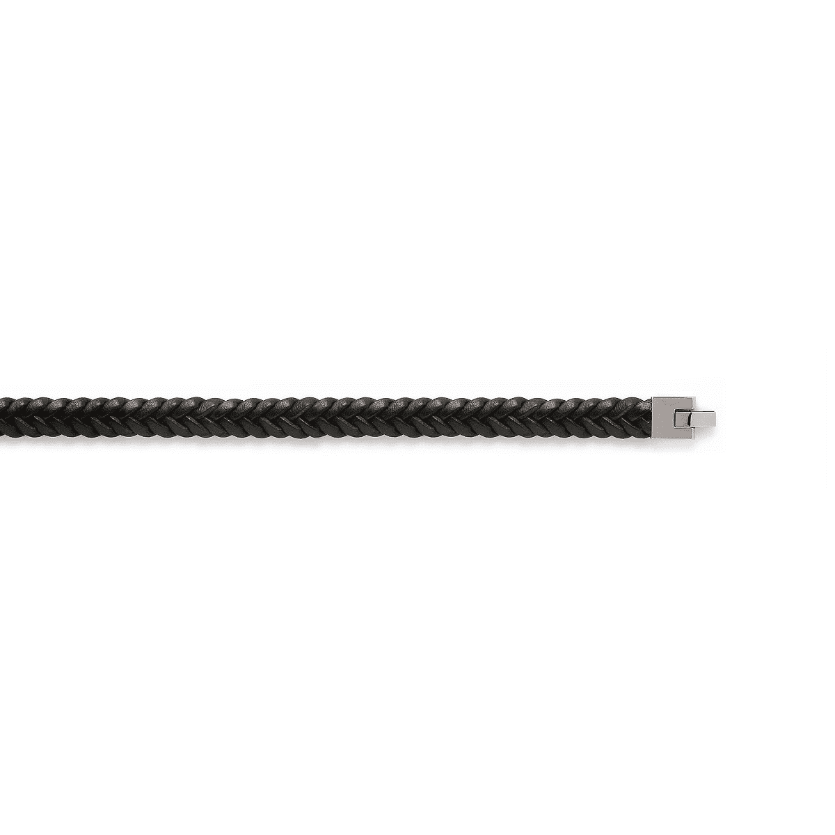 Mystigrey Henrick Stainless Steel Band Bracelet Black 7.5 inches or 19cm for Men