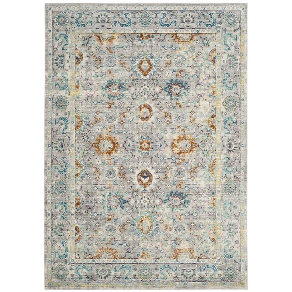 Mystique Grey/Multi Large Rectangle Rug-Color:Grey/Multi,Shape:Medium Rectangle,Size:5' x 8'