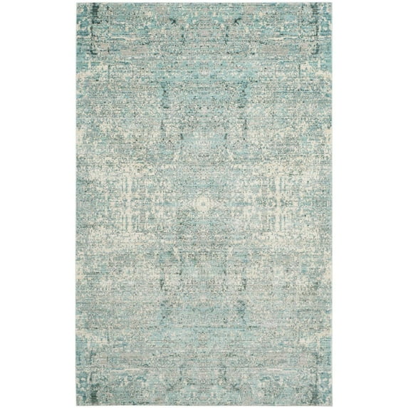Mystique Light Blue/Multi Large Rectangle Rug-Color:Teal/Multi,Shape:Medium Rectangle,Size:5' x 8'
