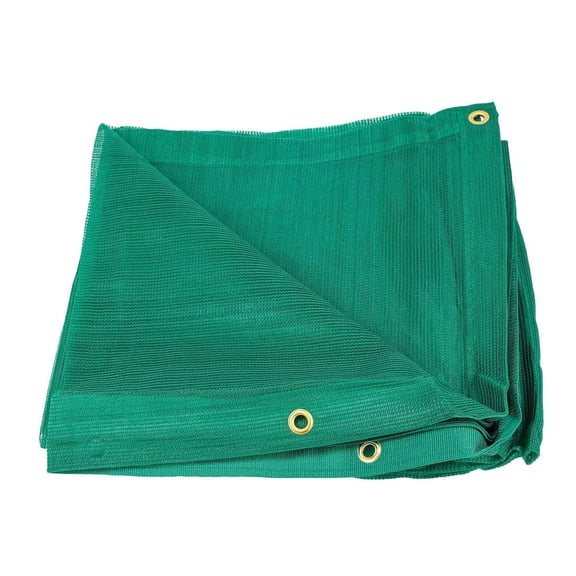 Mytee Products 16' x 24' Green Heavy Duty 6 Oz 70% Shade Mesh Tarps with Grommets ROLL-Off | Sturdy Mesh Tarp Shades for Sun Light Blockage, Green House, Garden, Swimming Pool, Balcony Privacy Mesh