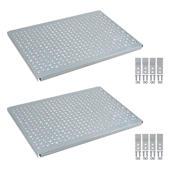 2 Pack Universal Semi Truck Catwalk Deck Plate Kit - 24" x 34" Galvanized Steel Deck Plate with Mounting Hardware, Fits Freightliner, Peterbilt & International, Replaces 054-00042