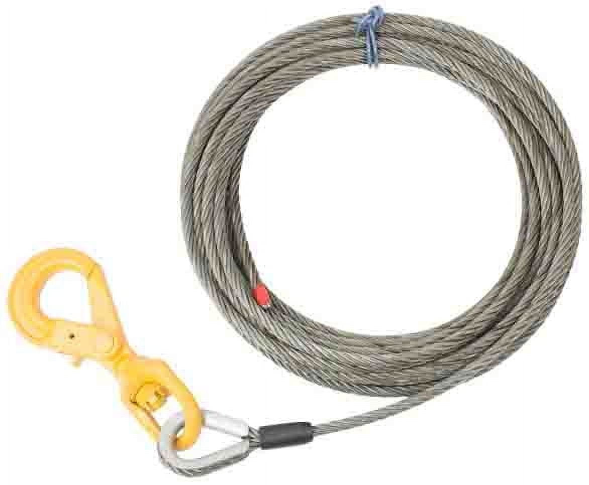 Mytee Products 3/8" x 75' Winch Cable Steel Core Rope Wrecker Tow Truck