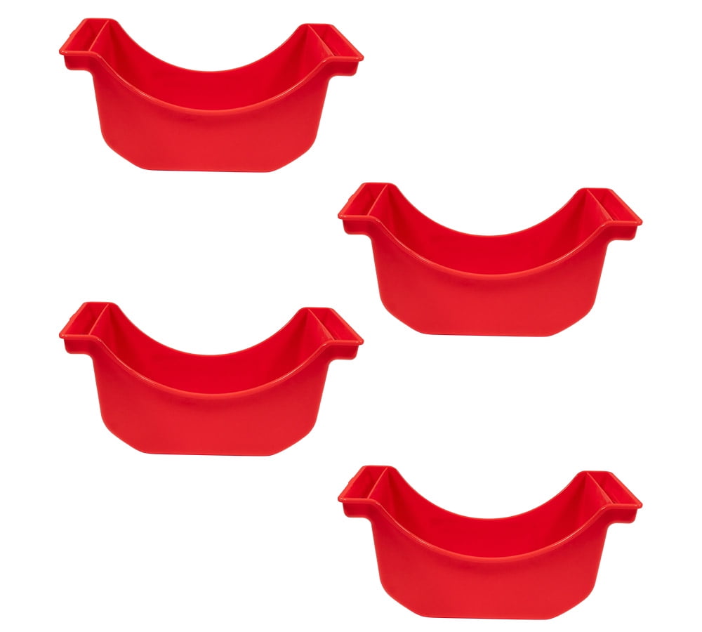 Mytee Products (4 Pack) Oil Drain Pans for Trucks & Trailers Wheel Hubs 2280 ml Capacity - 13-5/8"x7-5/16"x6.5" - Portable Oil Drip Pan for Wheel - Ideal for Semi Truck, Trailers & Vehicles