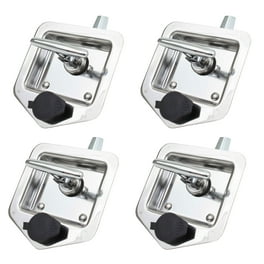Linyer 2Pcs Cabinet Box Hook Lock Metal Safety Boxes Stainless Steel Spring  Loaded Toggle Buckle Sliding Door Closet Hardware 