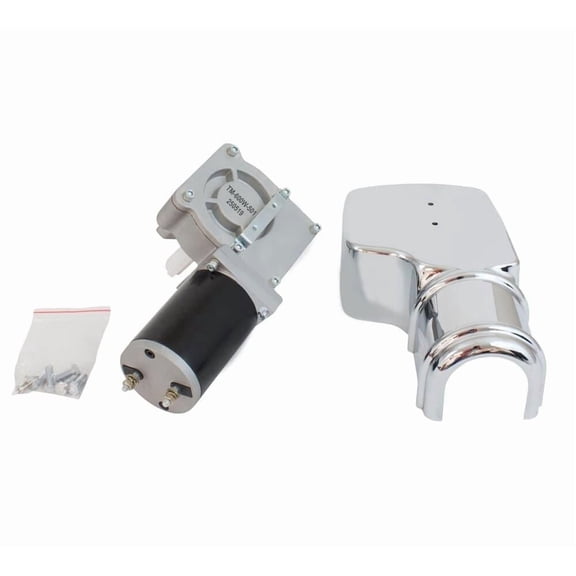 Mytee Products 600W 50:1 Tarp Motor for Dump Truck Tarp Systems with Chrome Cover - Dump Truck Tarp Motor w/ 5-Hole Mounting Pattern (1 Year Warranty)