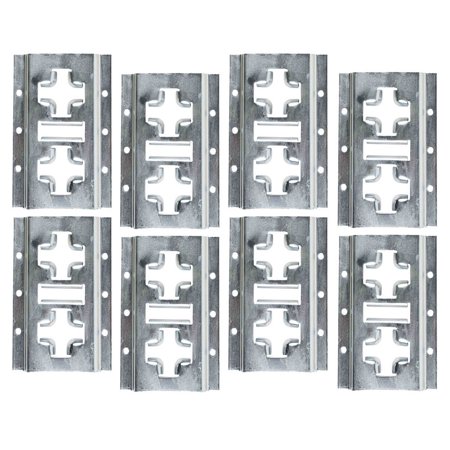 Mytee Products 8'' X Track Tie Down Rail, ETrack Rail with Horizontal & Vertical Slots, Galvanized Finish - 12 Gauge Steel, Allows use of E-Track Straps in Horizontal or Vertical Alignment - 8 Pack