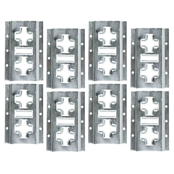 Mytee Products 8'' X Track Tie Down Rail, ETrack Rail with Horizontal & Vertical Slots, Galvanized Finish - 12 Gauge Steel, Allows use of E-Track Straps in Horizontal or Vertical Alignment - 8 Pack