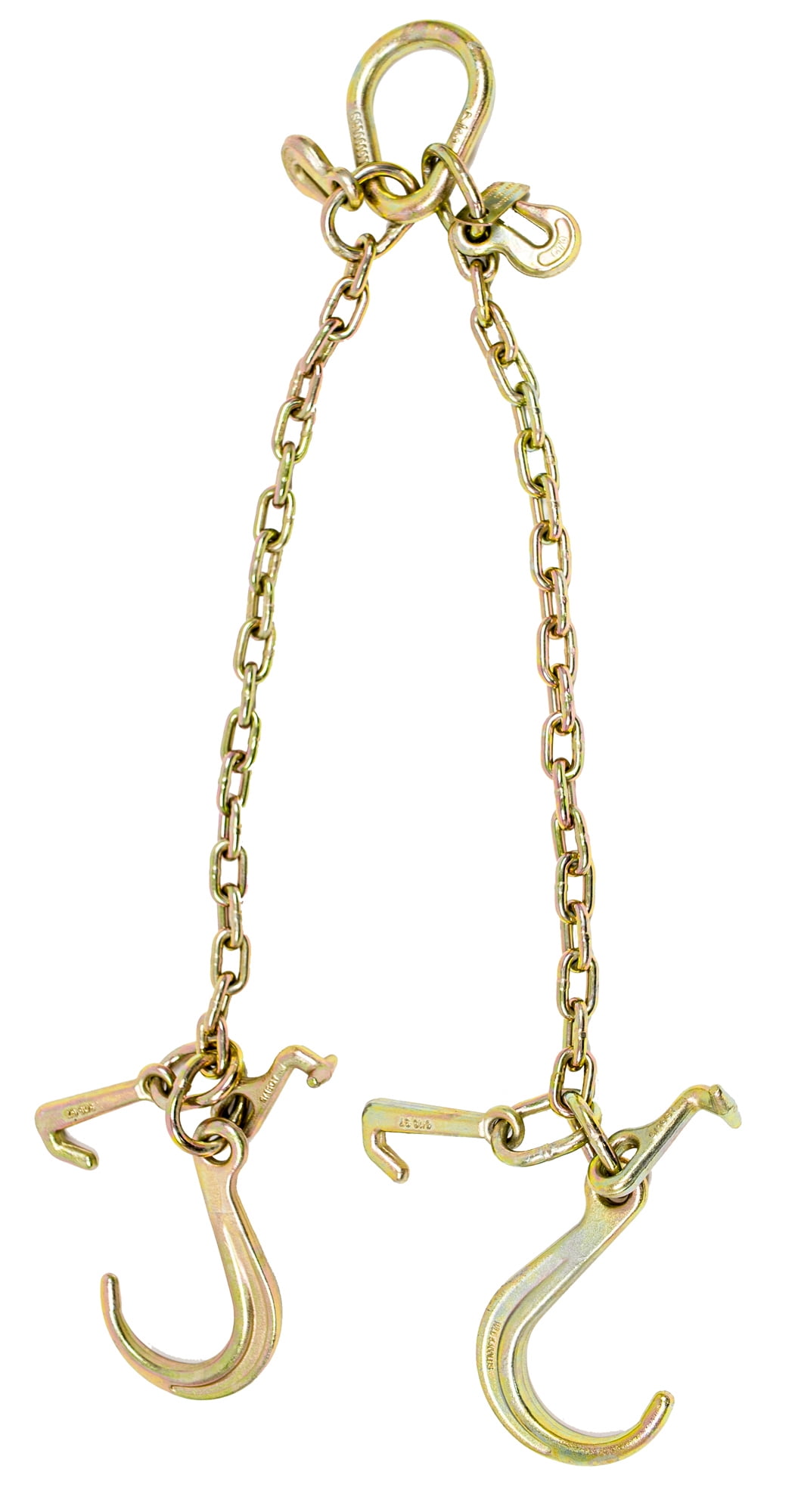 Mytee Products G70 V Chain Bridle w/ 8" Medium J Hooks, T- Hook & J-Hook w/Grab Hooks 2' Legs Wrecker