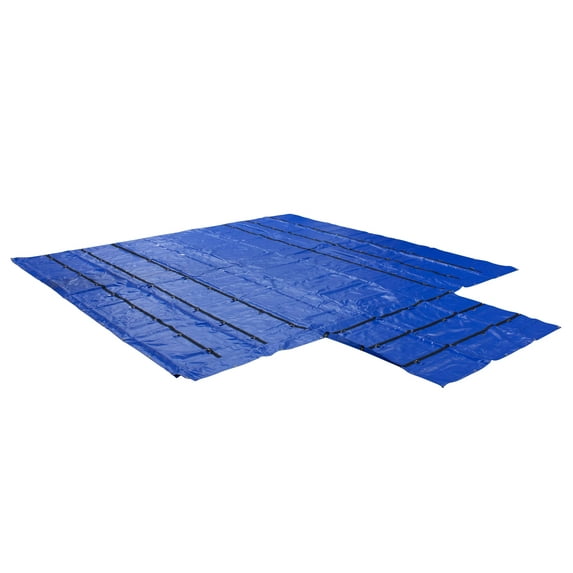 Mytee Products Heavy Duty 18oz Lumber Tarp 20' x 18' Steel Tarp (20' x 18' - Blue (6' Drop))