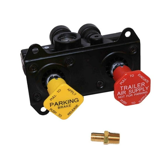 Mytee Products MV-3 Dash Air Brake Control Valve Trailer Parking Brake Valve with 3/8 Push to Connect Port - Replaces Bendix 800257 109935, Freightliner BW800257, Haldex 5002691