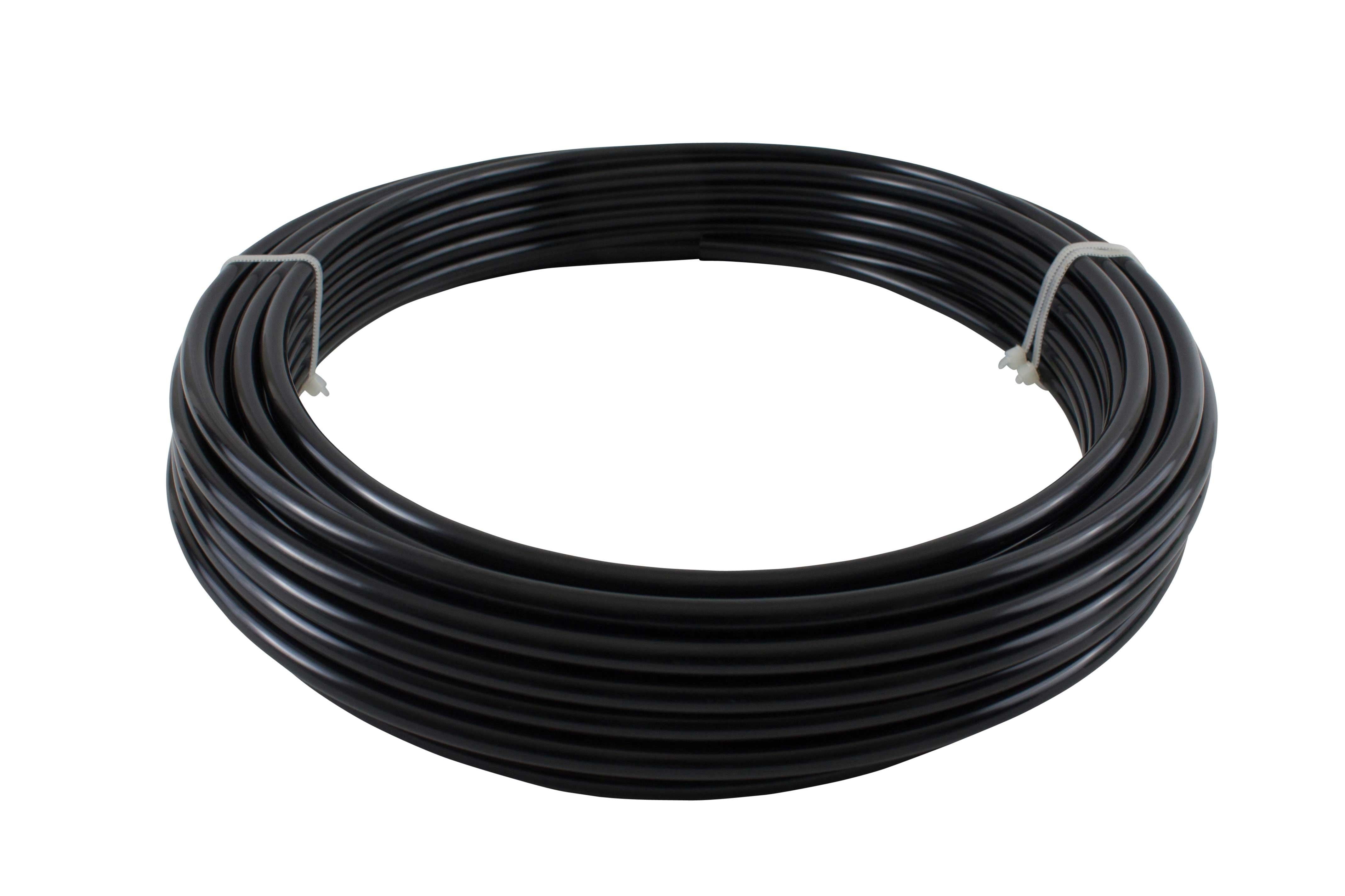 3/8" OD x 50' Black SAE J844 Nylon Air Brake Tubing DOT Compliant | Pneumatic Nylon Air Line Hose for Air Brake System