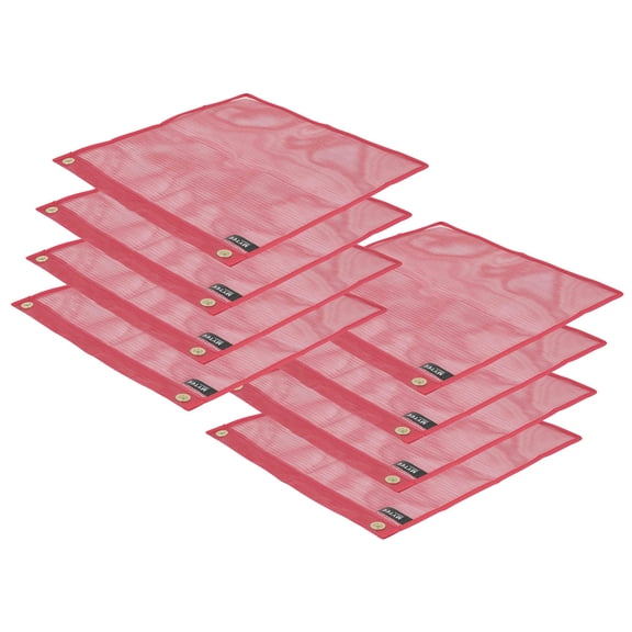 Mytee Products Red Safety Flag with 2 Grommets DOT Compliant - 18 Inch x 18 Inch High Visibility Vinyl Mesh Warning Flags, 8 Pack