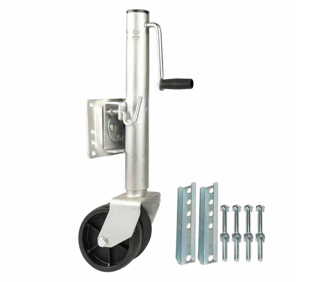 2000 lbs Heavy Duty Swivel Boat Trailer Jack with Dual Wheel – 13" Lift Bolt-On Boat Tongue Jack for RV Boat, Utility & Marine Trailers – Easy Jacking & Maneuvering