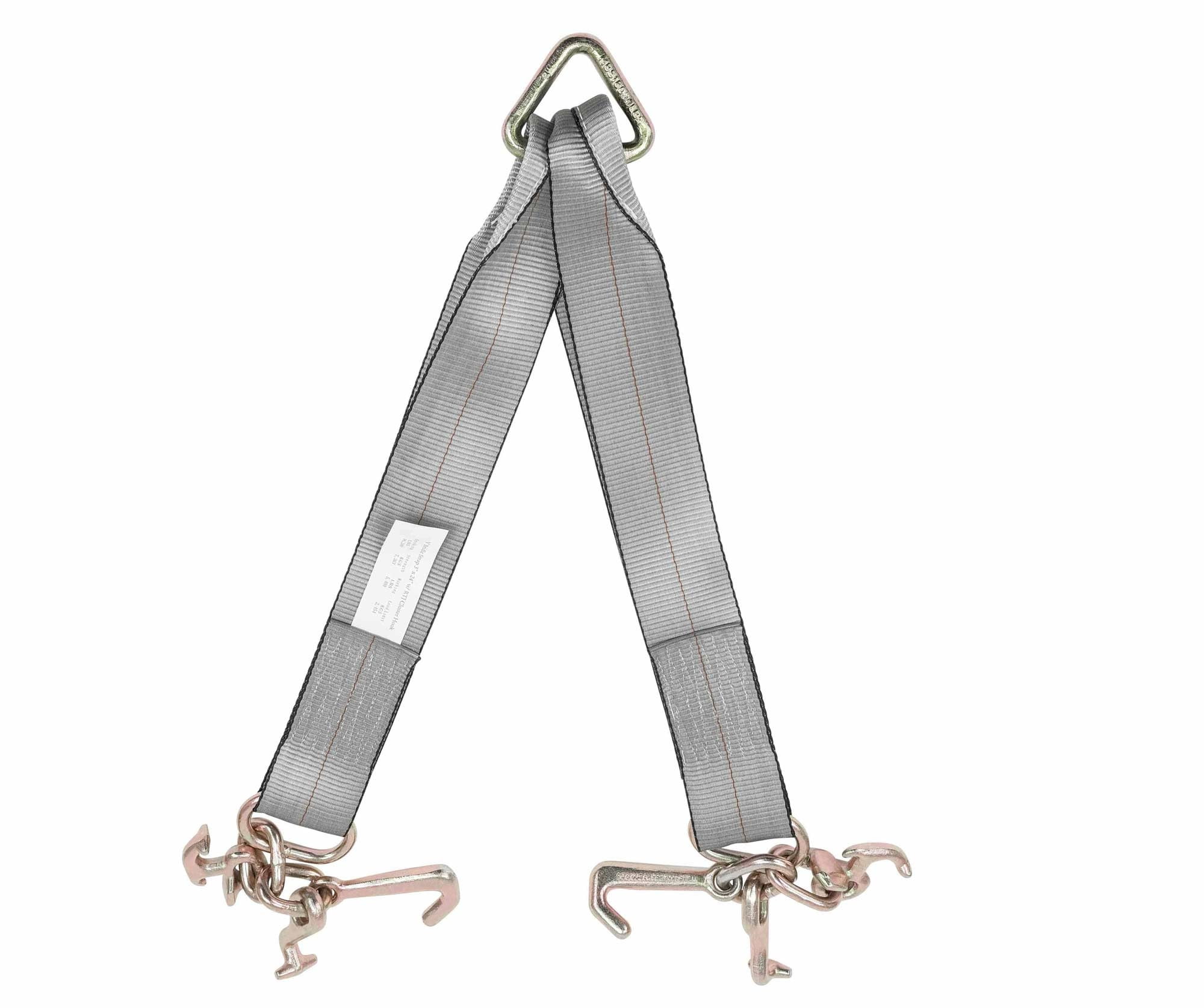 Tow Straps V Bridle 3 X 24 W/ 15 J Hooks 16200 LBS Rollback, Car