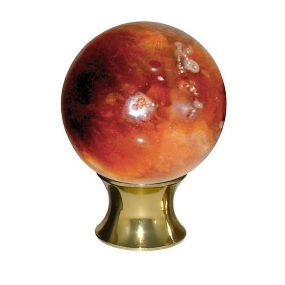 Myterra C35.CARN.03 Gemstone Hardware Cabinet Knob - Polished Brass