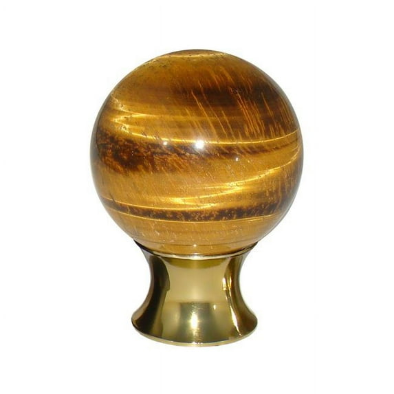 Myterra C35.TEYE.03 Gemstone Hardware Cabinet Knob - Polished Brass
