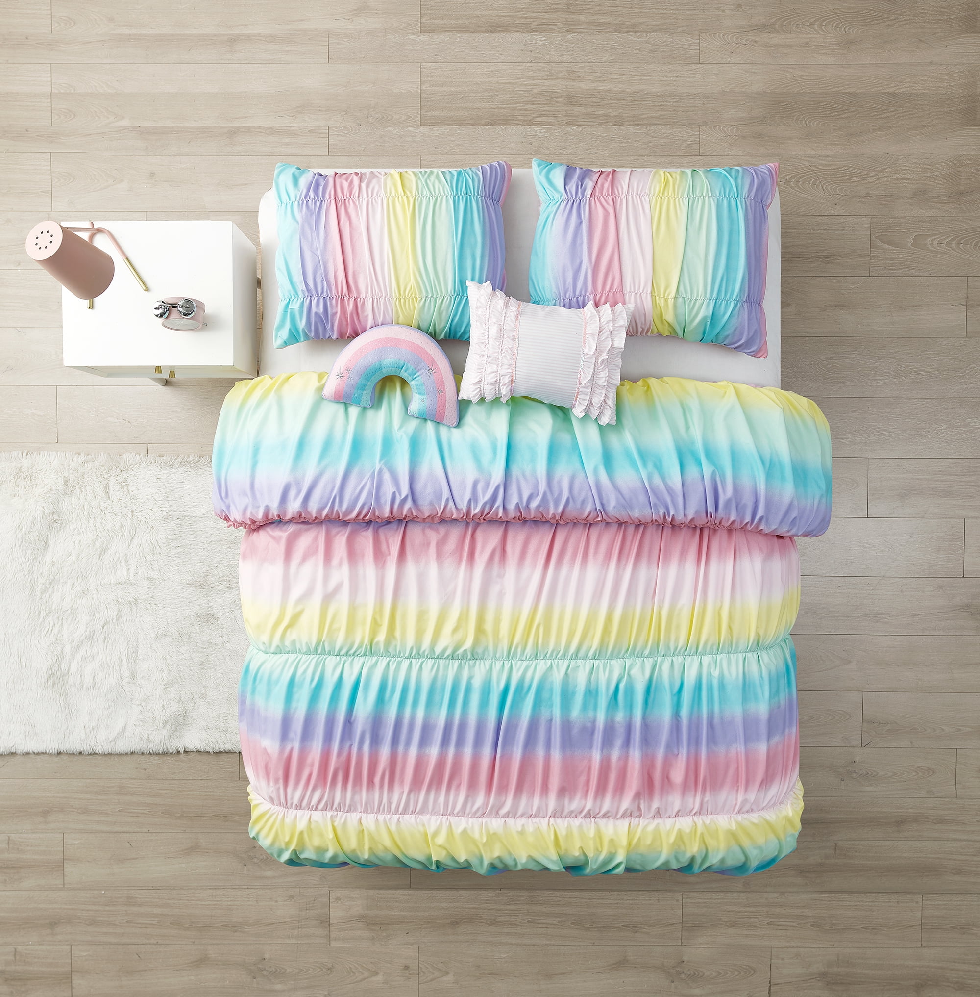 Full Pink Ombre Microfiber Kids Bedding Set
