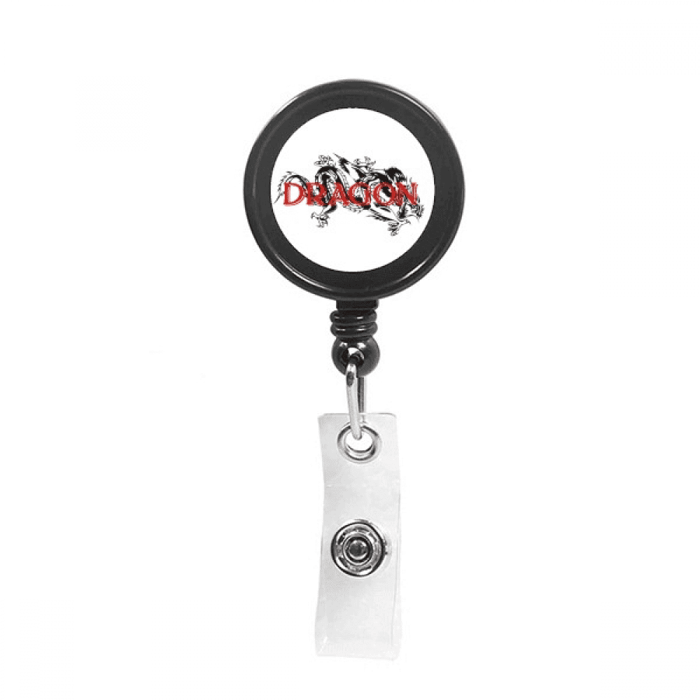 Myth Animal Dragon East West Retractable Keychain Badge Holder ID Badge
