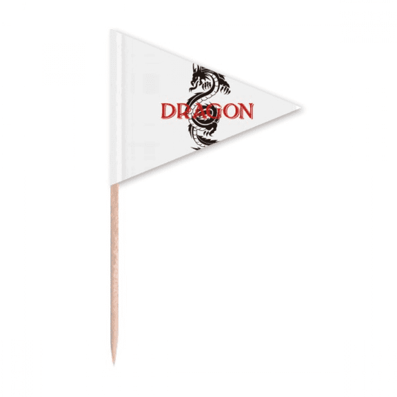Myth Dragon Eastern Animals Western Animals Toothpick Triangle Cupcake Toppers Flag