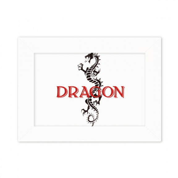 Myth Dragon Eastern Western Animals Photo Mount Frame Picture Art Painting Desktop 5x7 inch